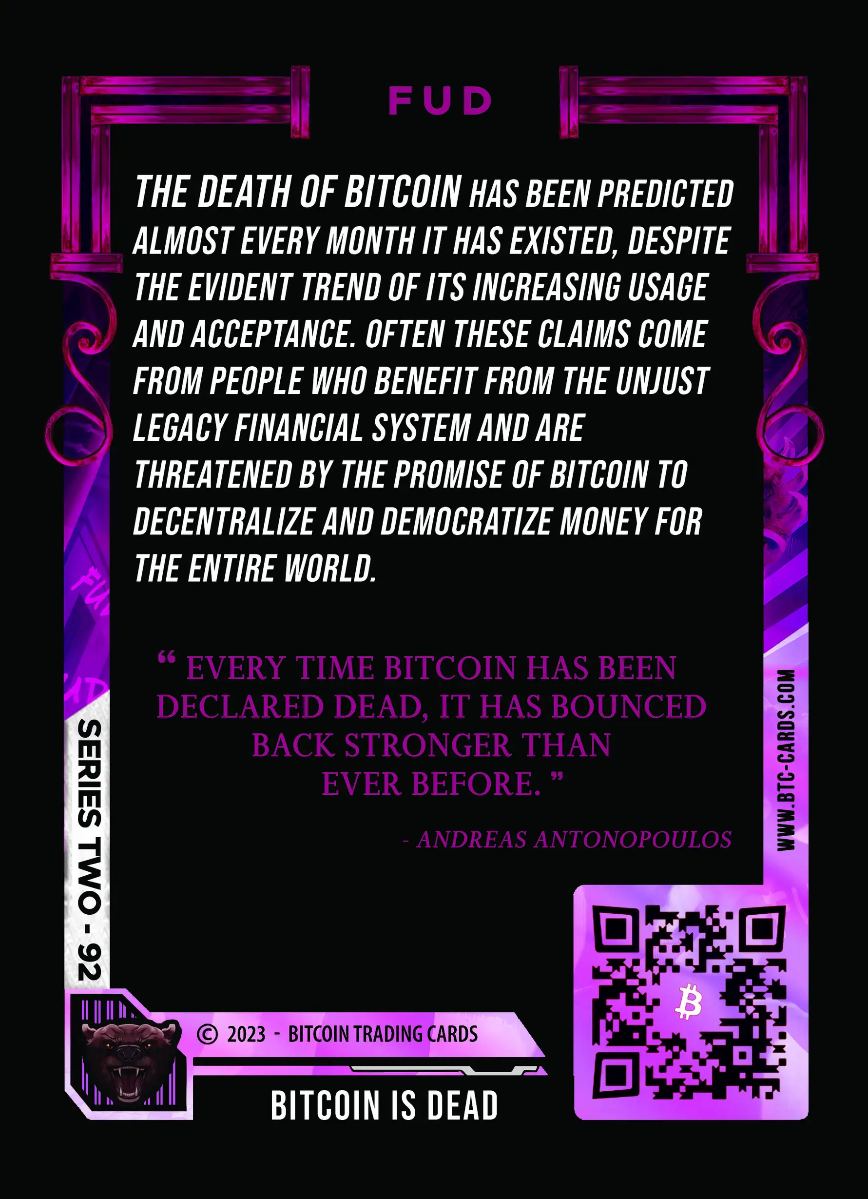 Bitcoin is Dead (Base) card back