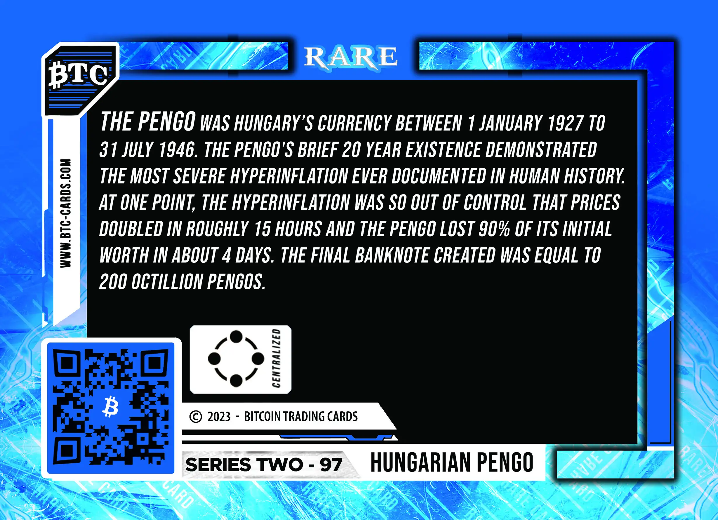 Hungarian Pengo (/1000) card back