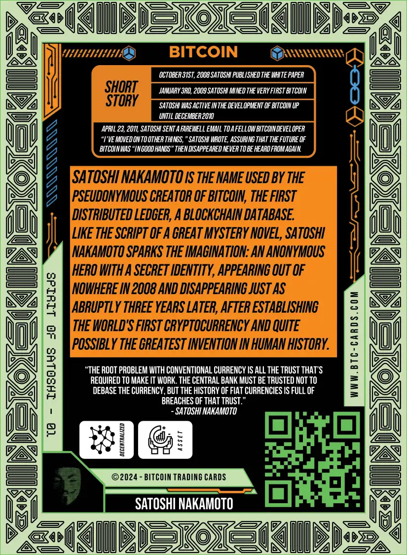 Satoshi Nakamoto (Base) card back