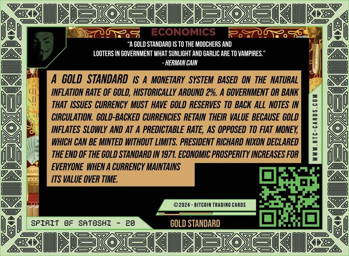 Gold Standard (Base) card back