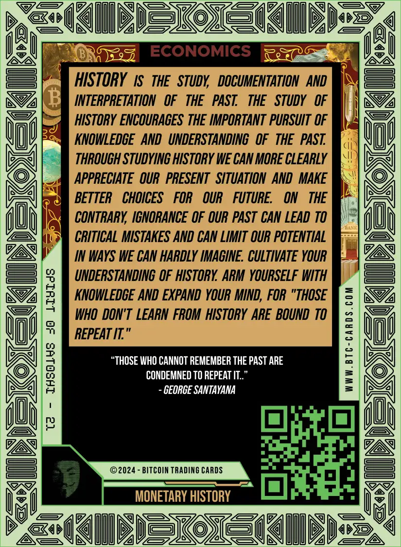 Monetary History (Base) card back