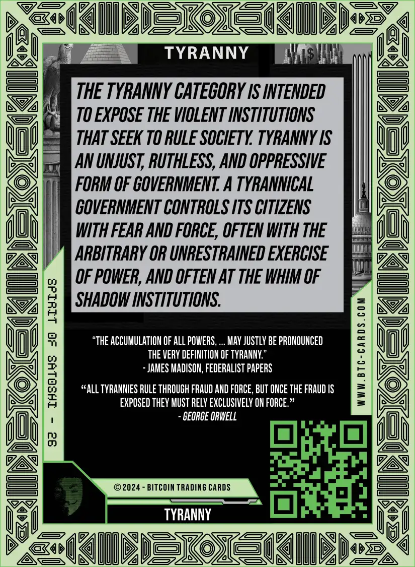 Tyranny (Base) card back
