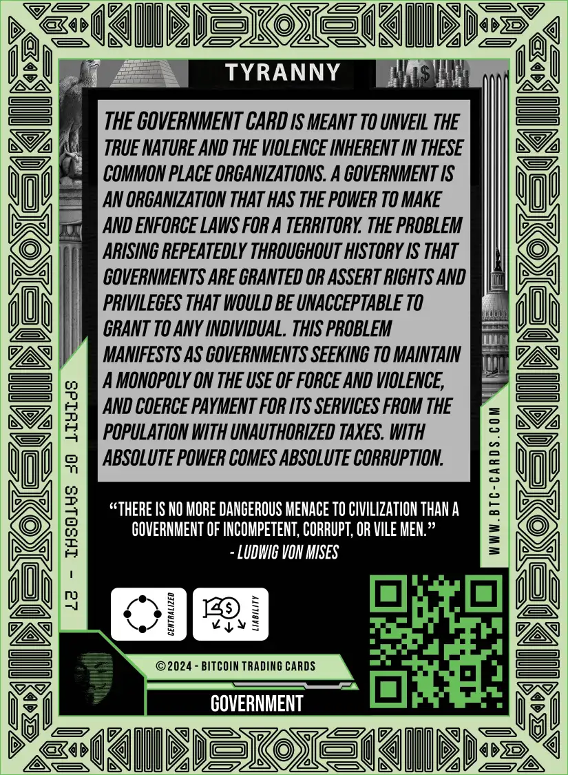 Goverment (Base) card back