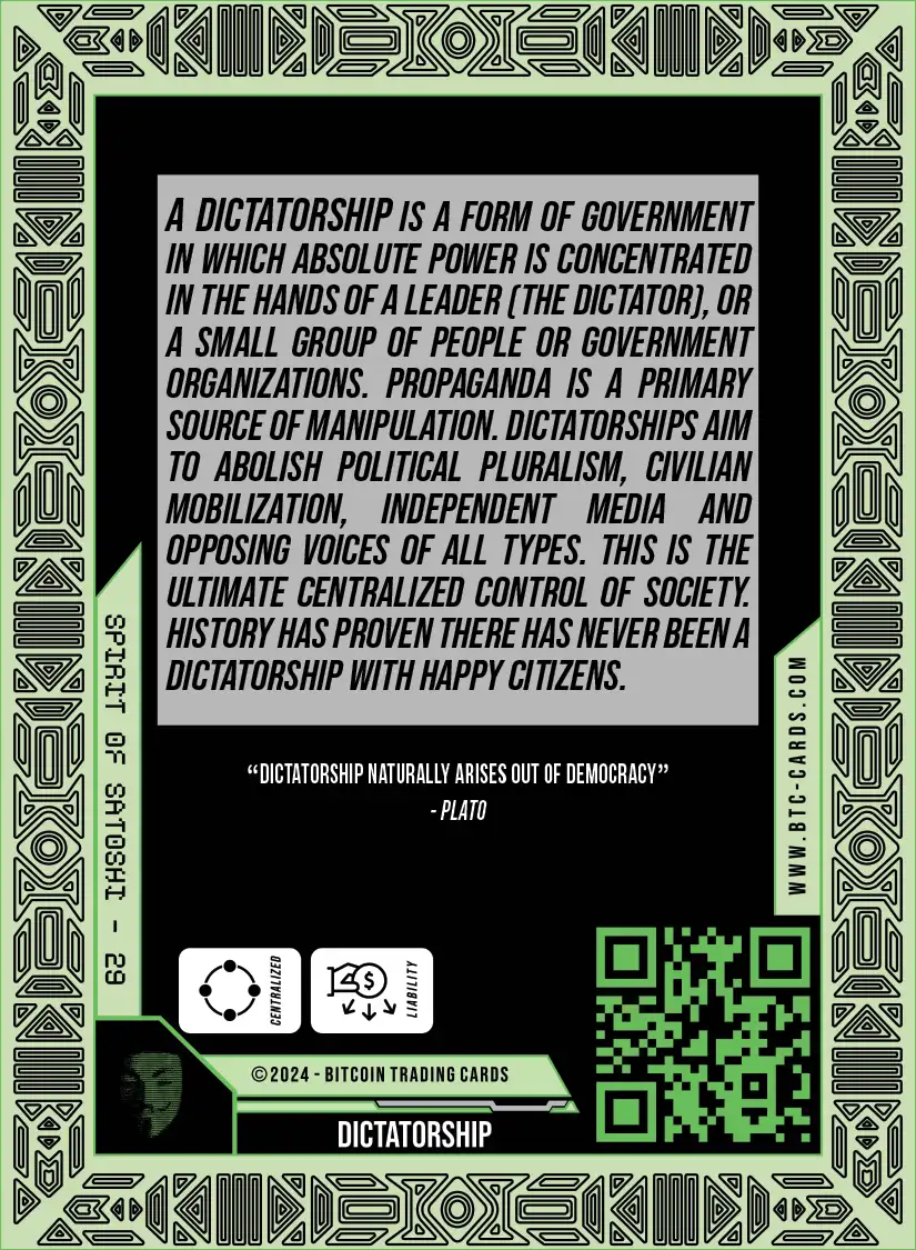 Dicatorship (Base) card back