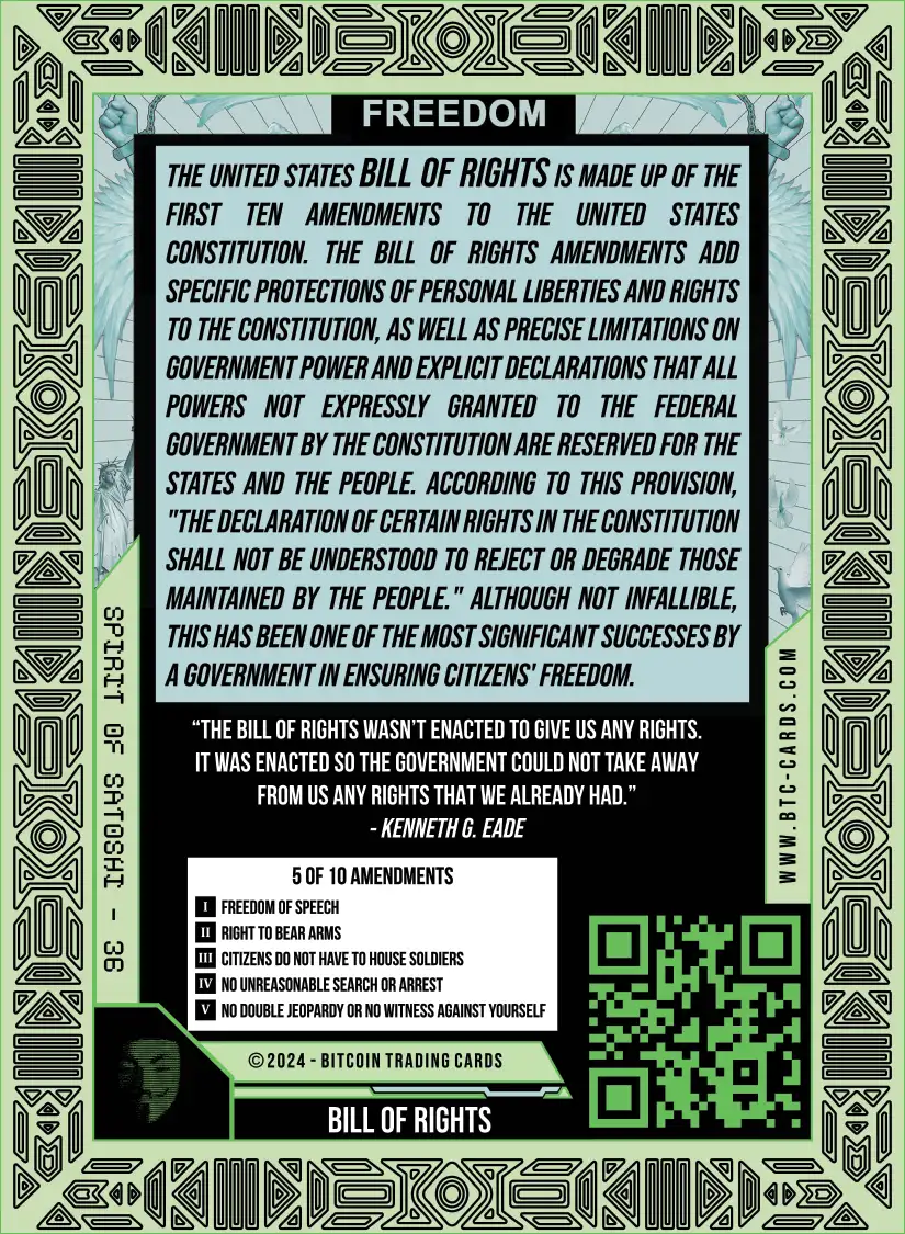 Bill of Rights (Base) card back