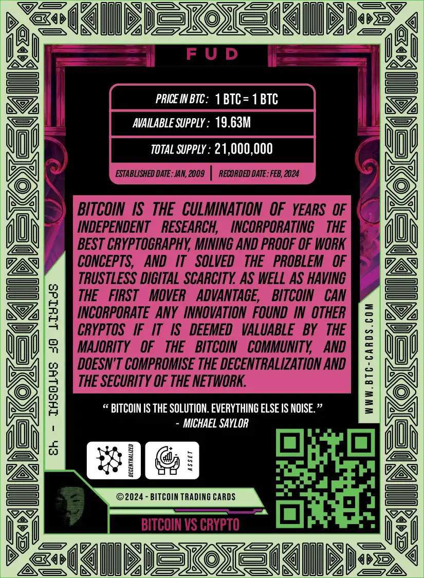 Bitcoin VS Crypto (Base) card back
