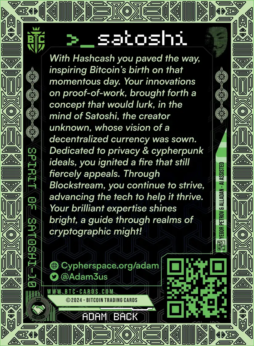 Adam Back (/121) card back