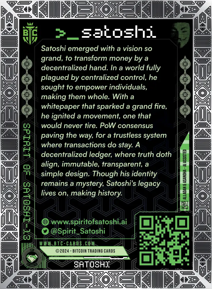 Satoshi (/21) card back