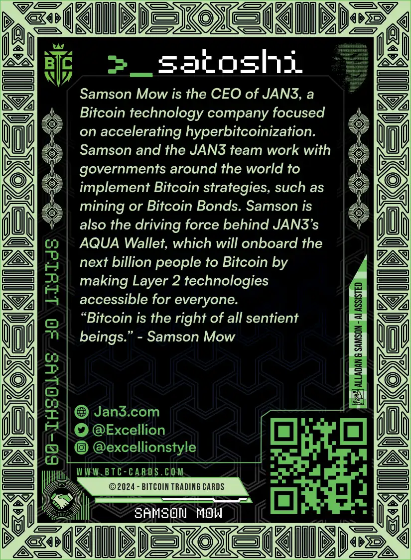 Samson Mow (/256) card back