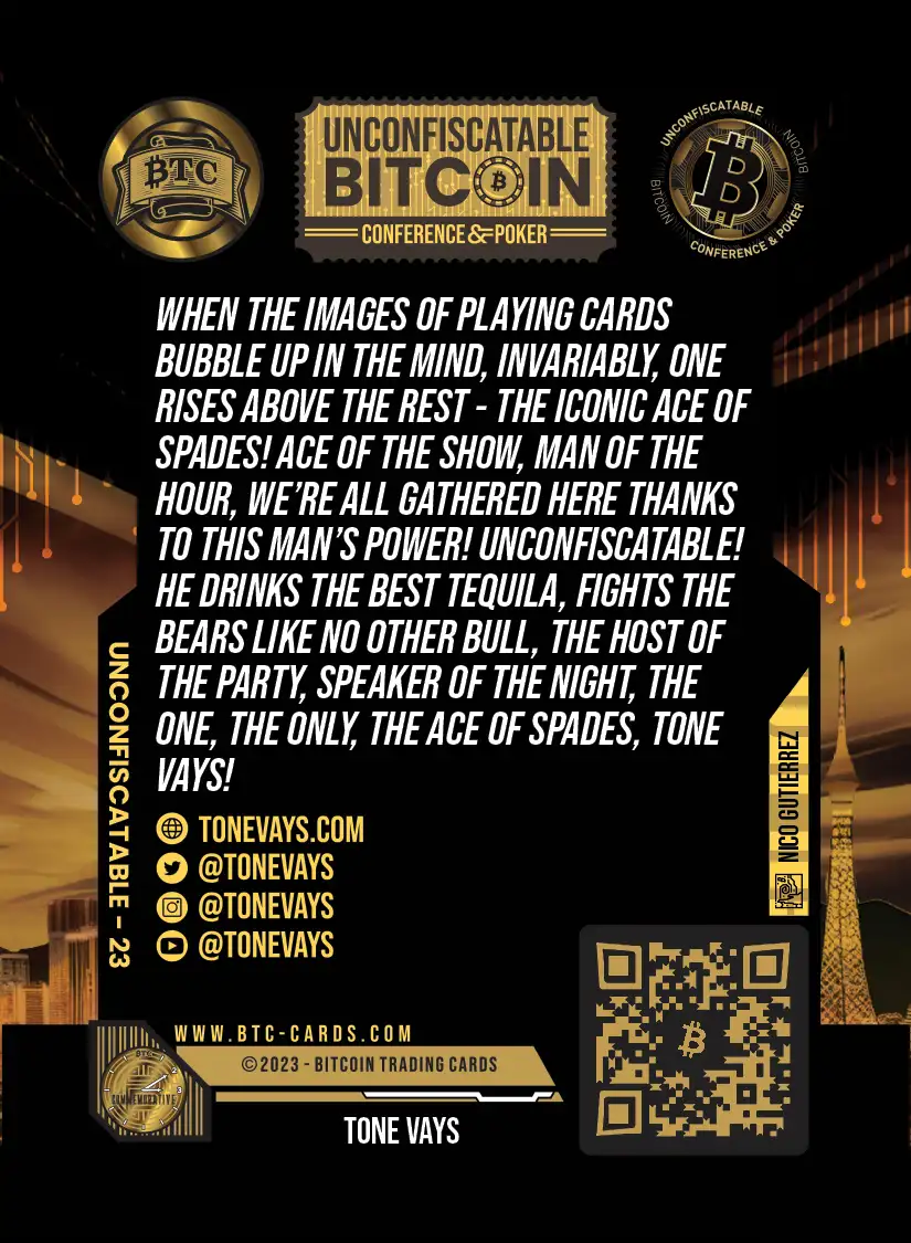 Ace of Spades - Tone Vays (/100) card back