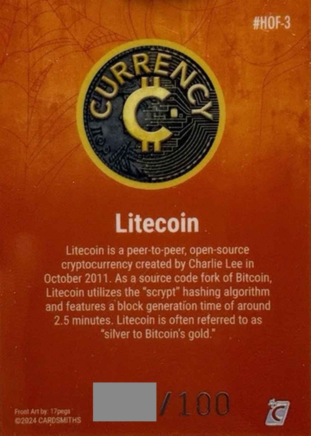 Litecoin (Tombstone (Orange)) card back