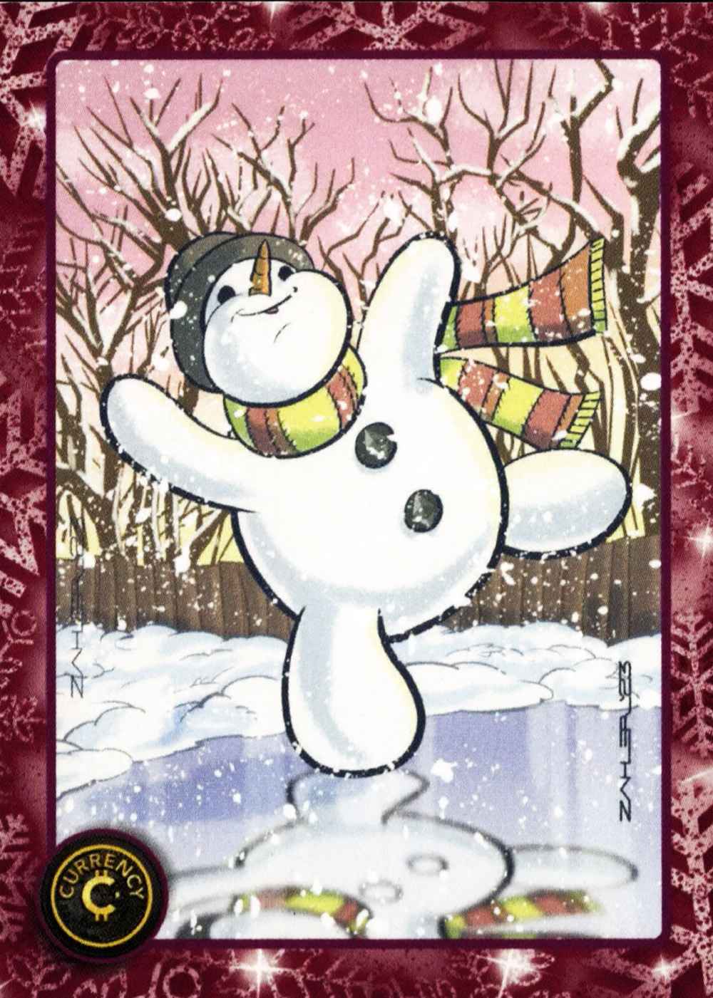 Snowman card front