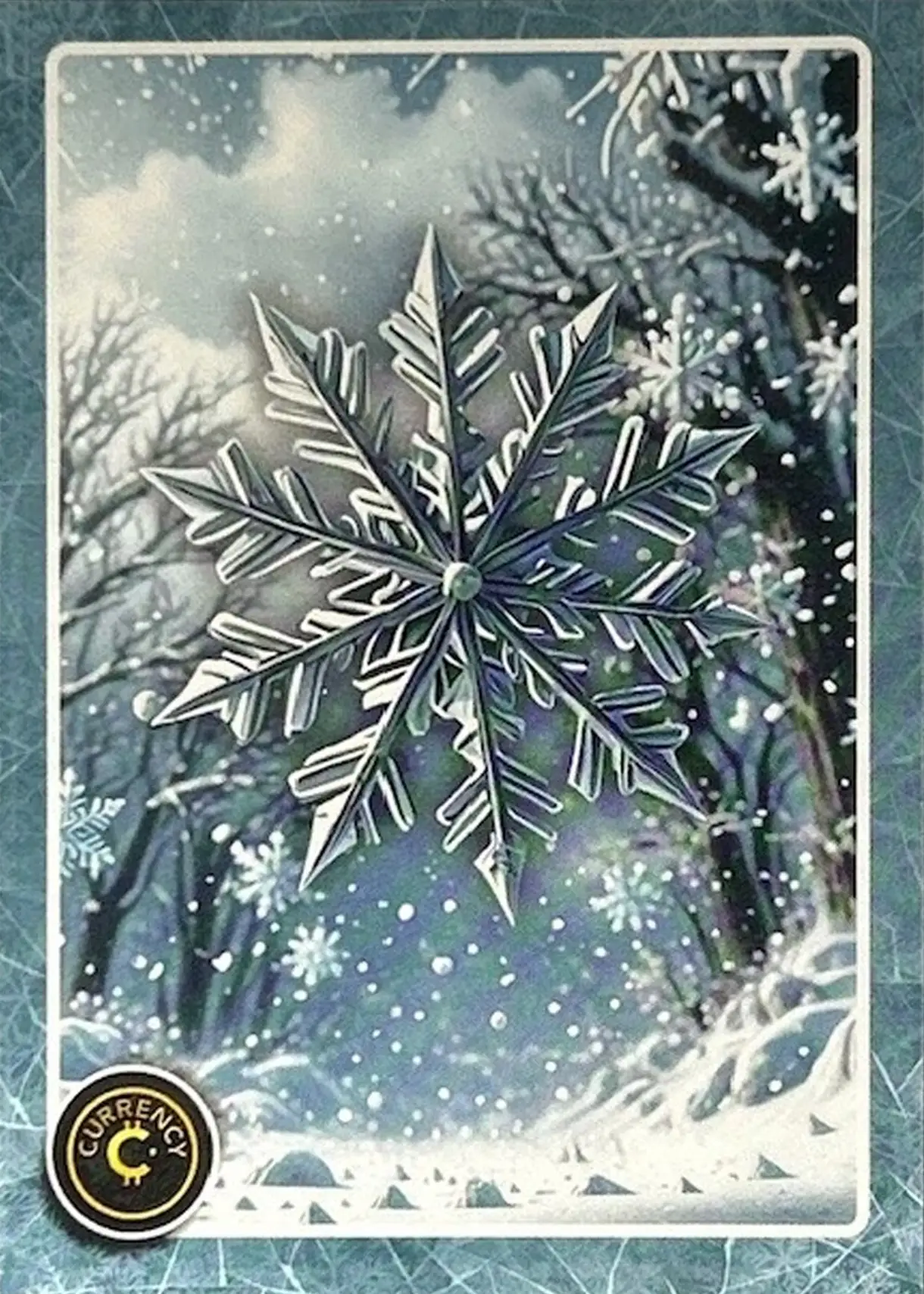 Snowflake card front