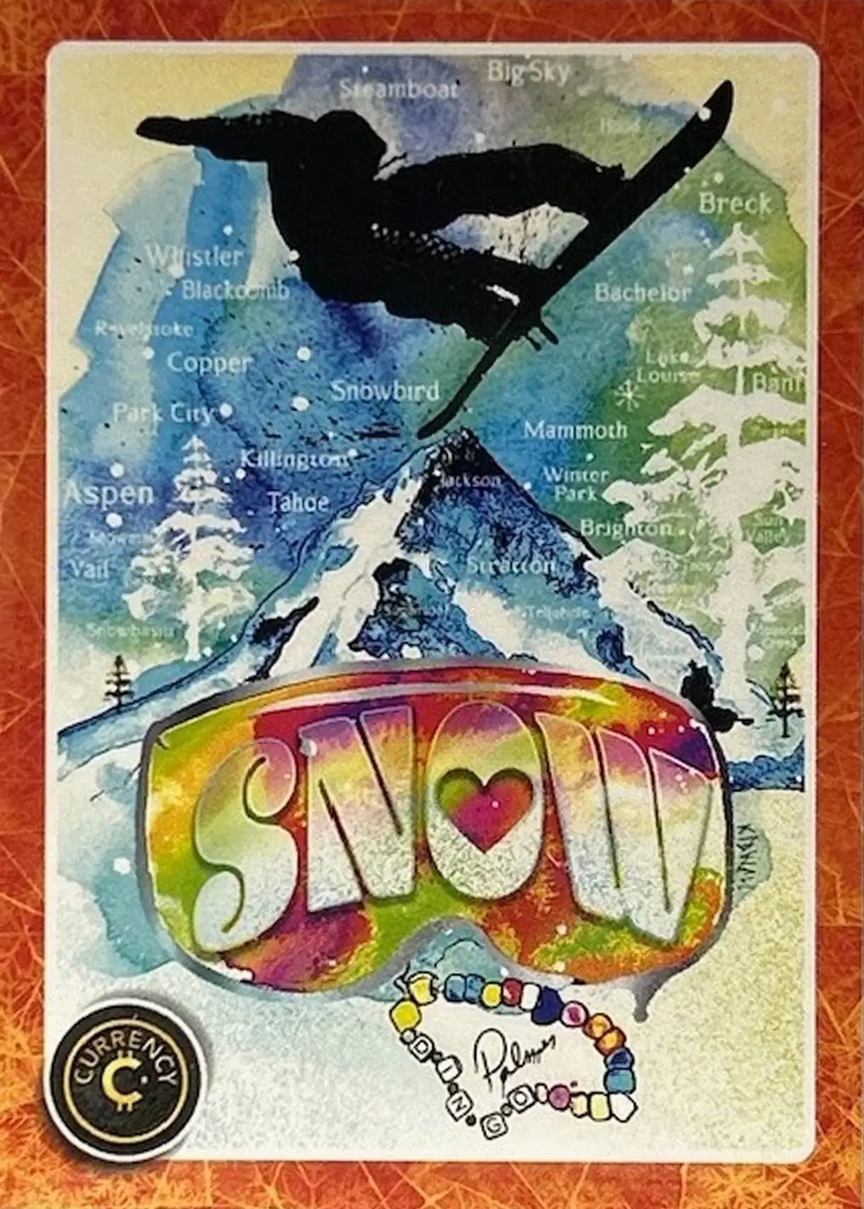 Snowboard card front