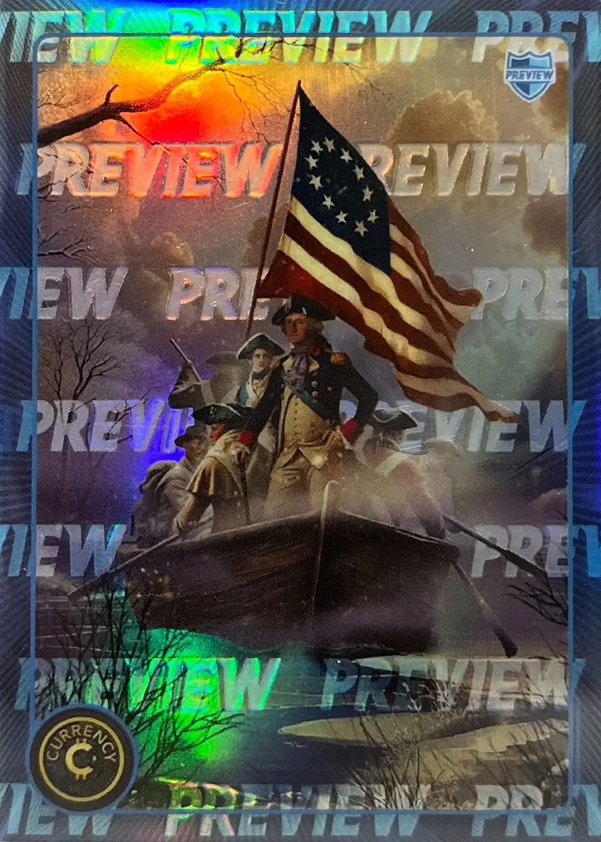 Washington Crosses The Delaware card front