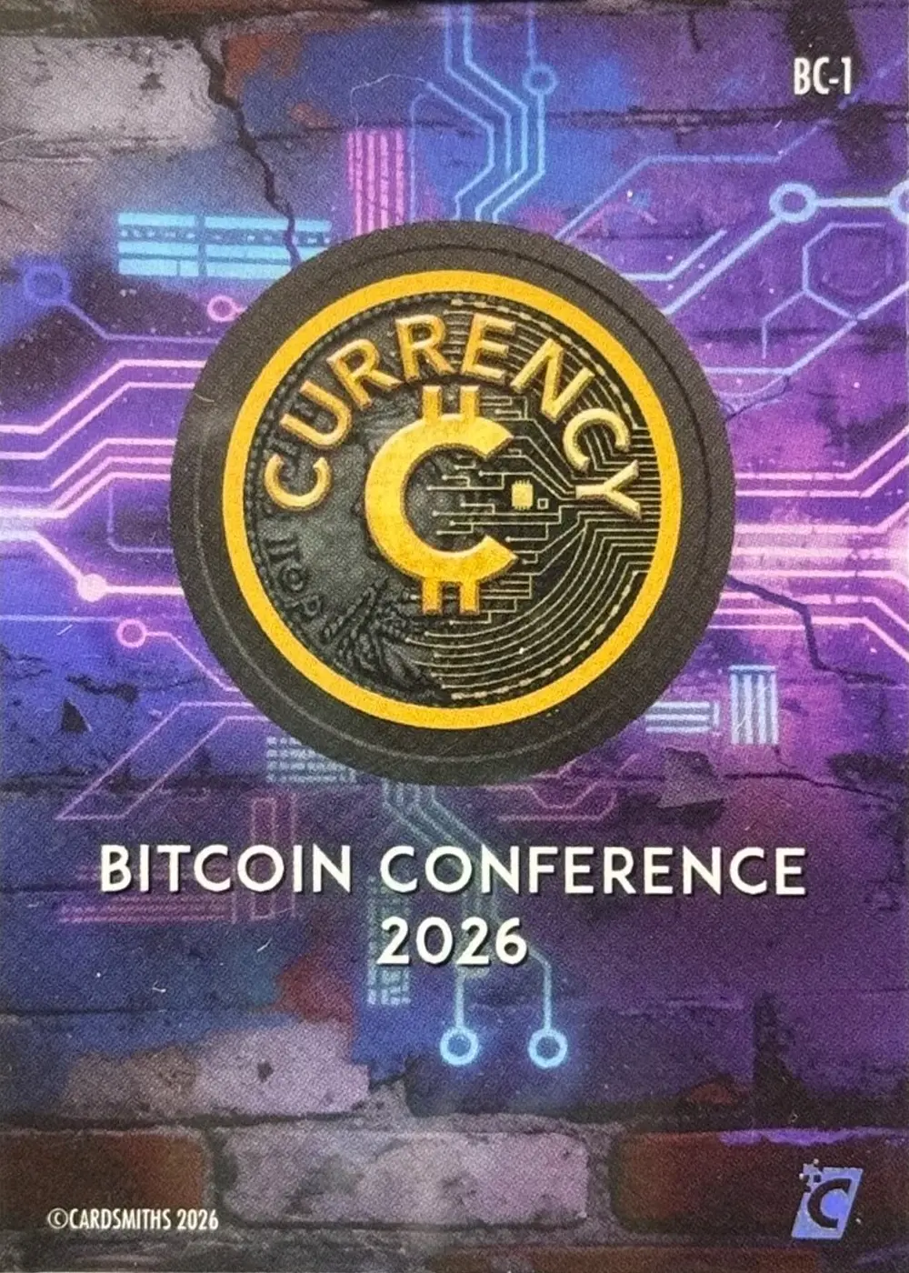 Bitcoin Conference 2026 Promo Refractor (Holofoil) card back