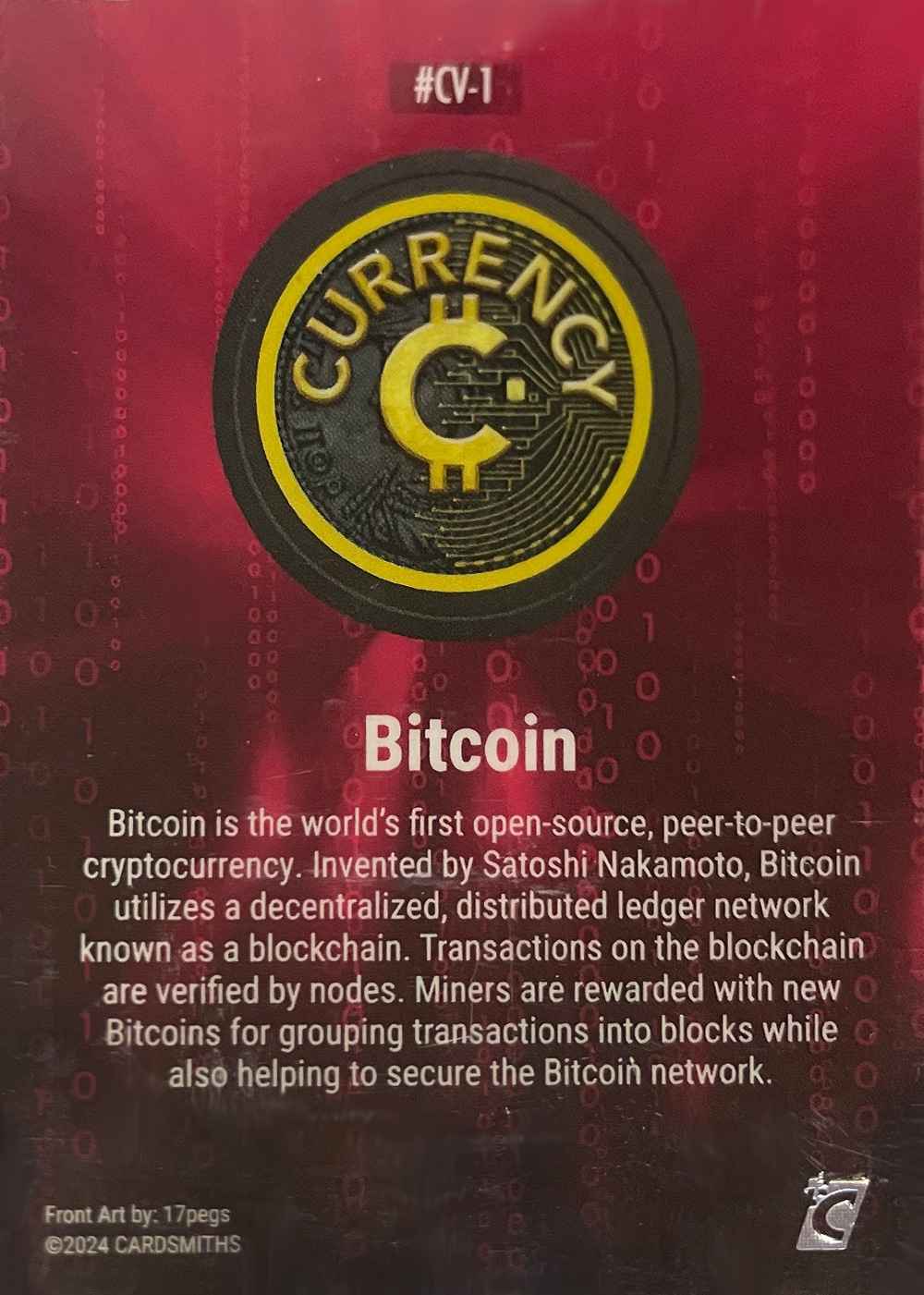 Bitcoin (BTC Convention Refractor) (Holofoil) card back