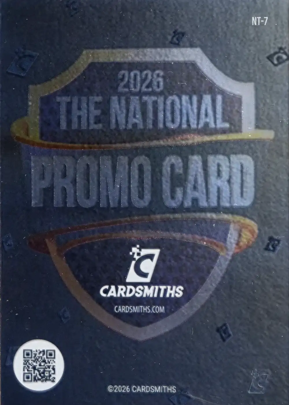 The National Promo Card (Iced Foil) card back