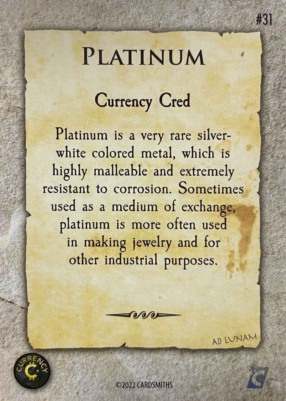 Platinum (Base) card back