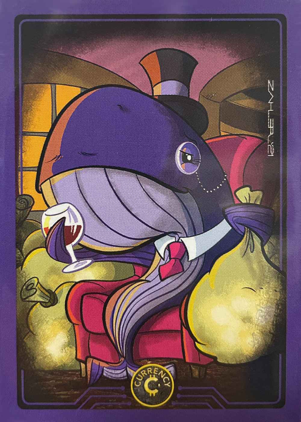 Whale card front