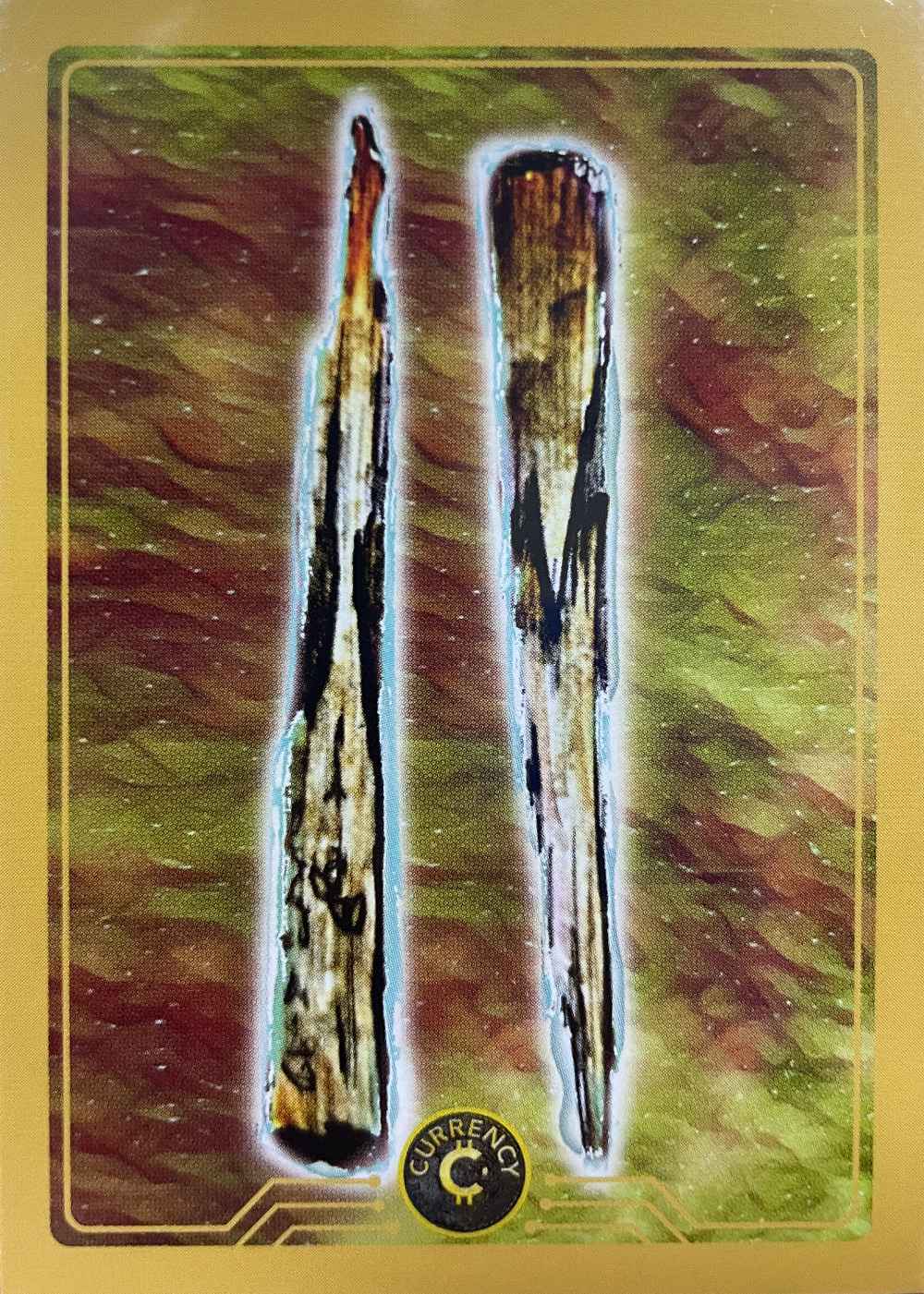 Tally Sticks card front