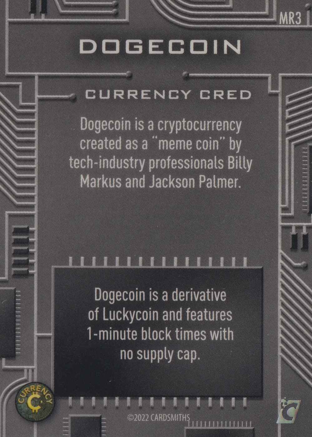 Dogecoin (Crystal Sparkle) card back