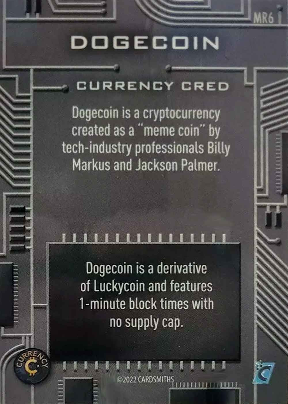 Dogecoin (Crystal Sparkle) card back