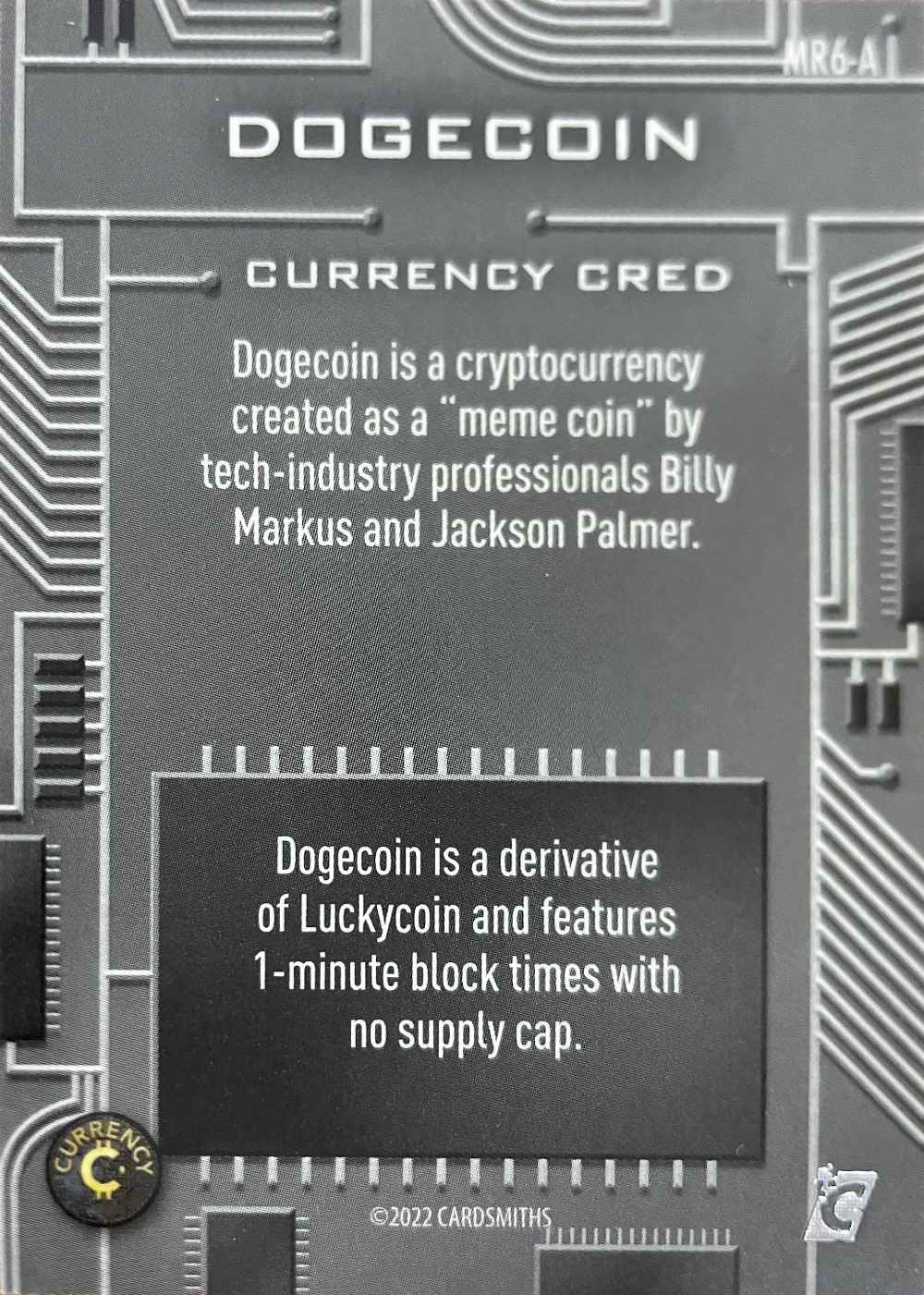 Dogecoin (Crystal Sparkle) card back