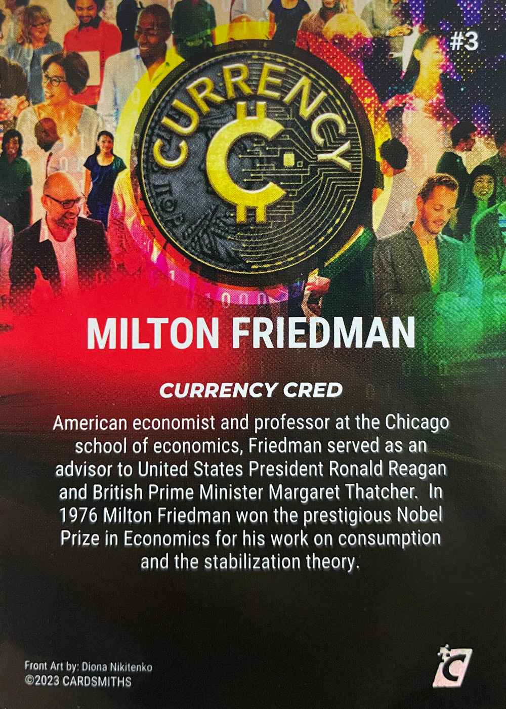 Milton Friedman RC (Base) card back