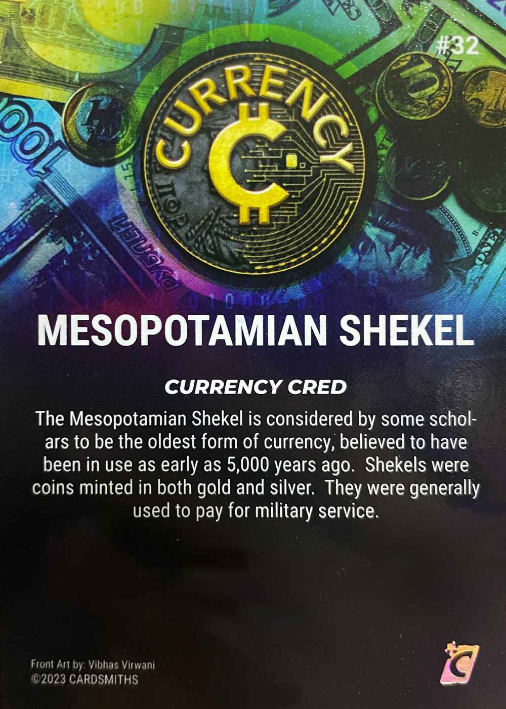 Mesopotamian Shekel (Base) card back