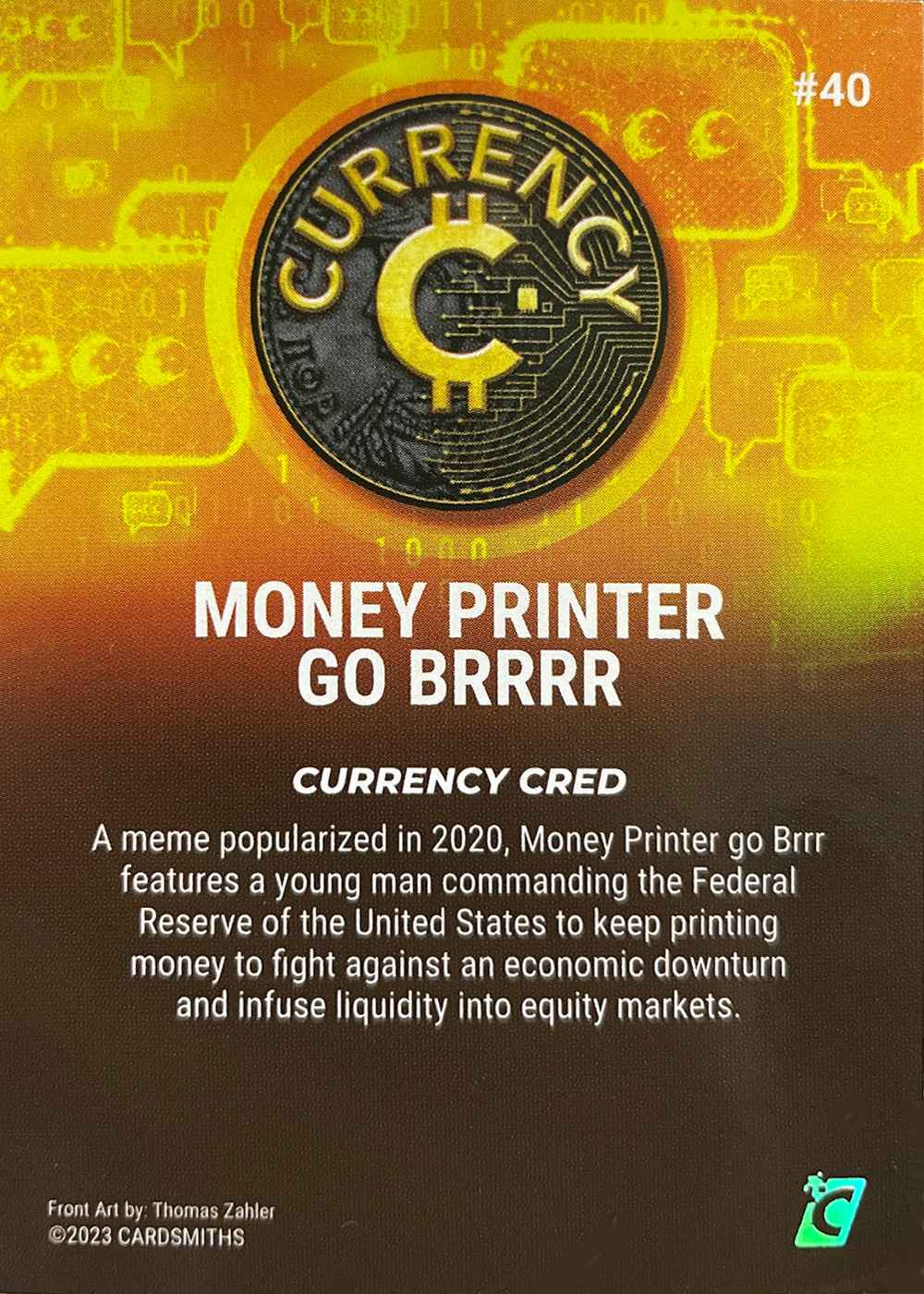 Money Printer Go Brrr (Base) card back