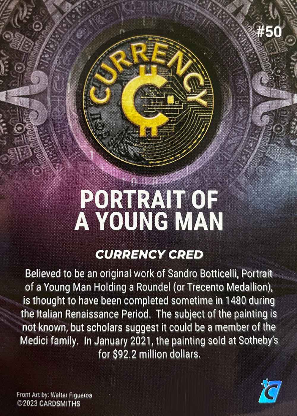 Portrait of a Young Man (Base) card back