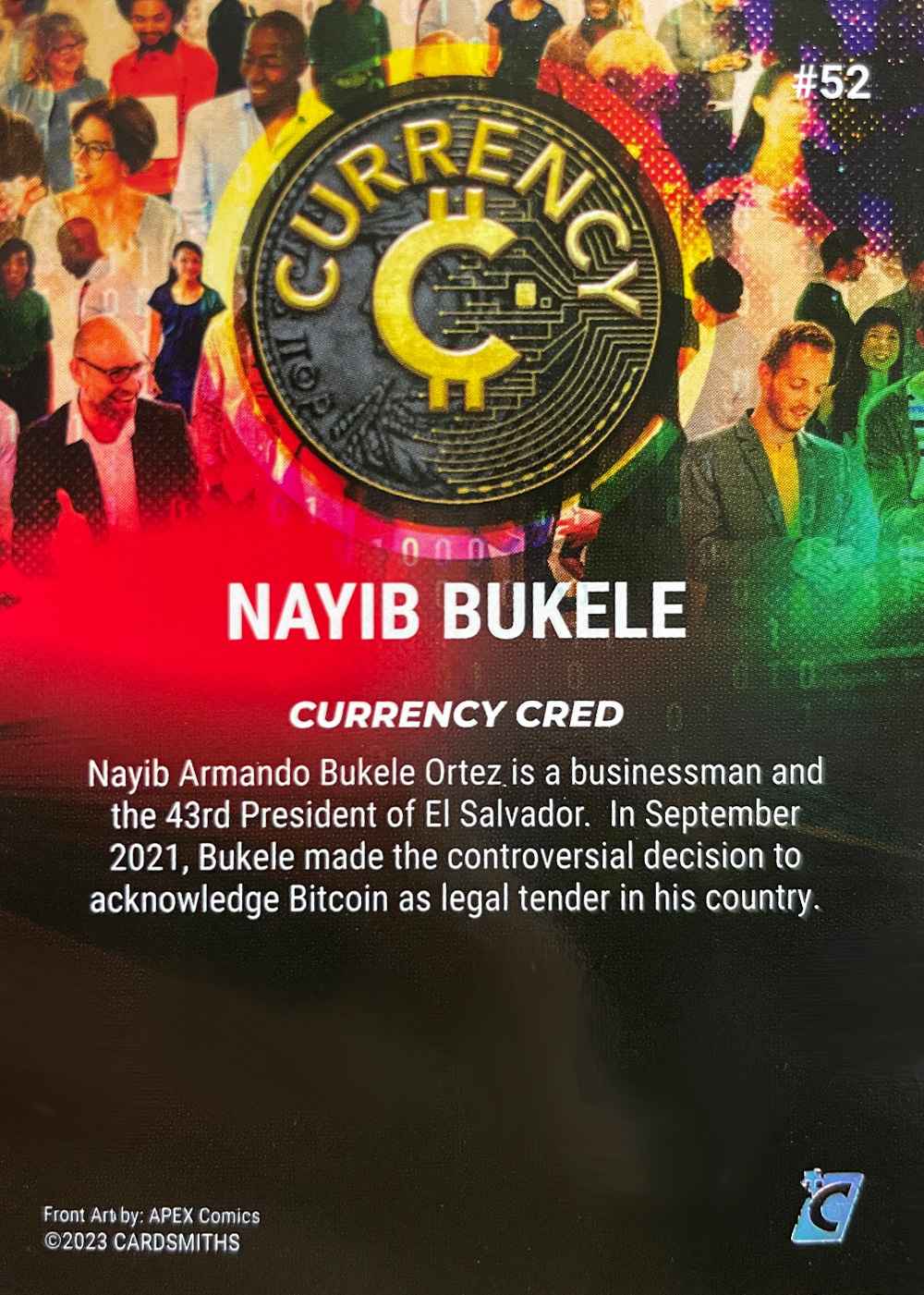 Nayib Bukele RC (Base) card back