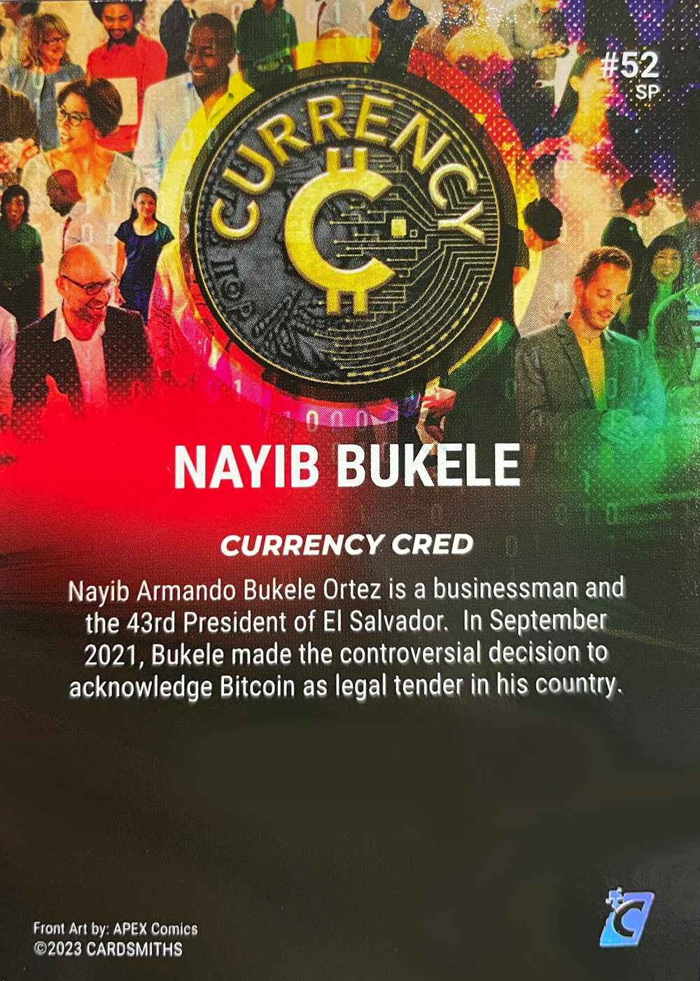 Nayib Bukele RC (Base) card back