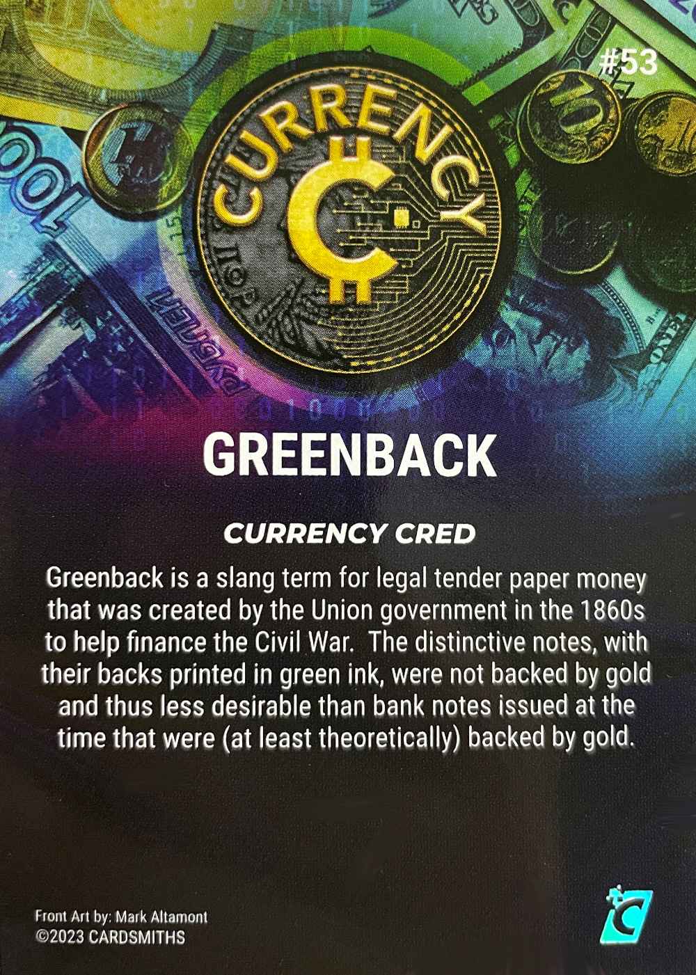 Greenback (Base) card back