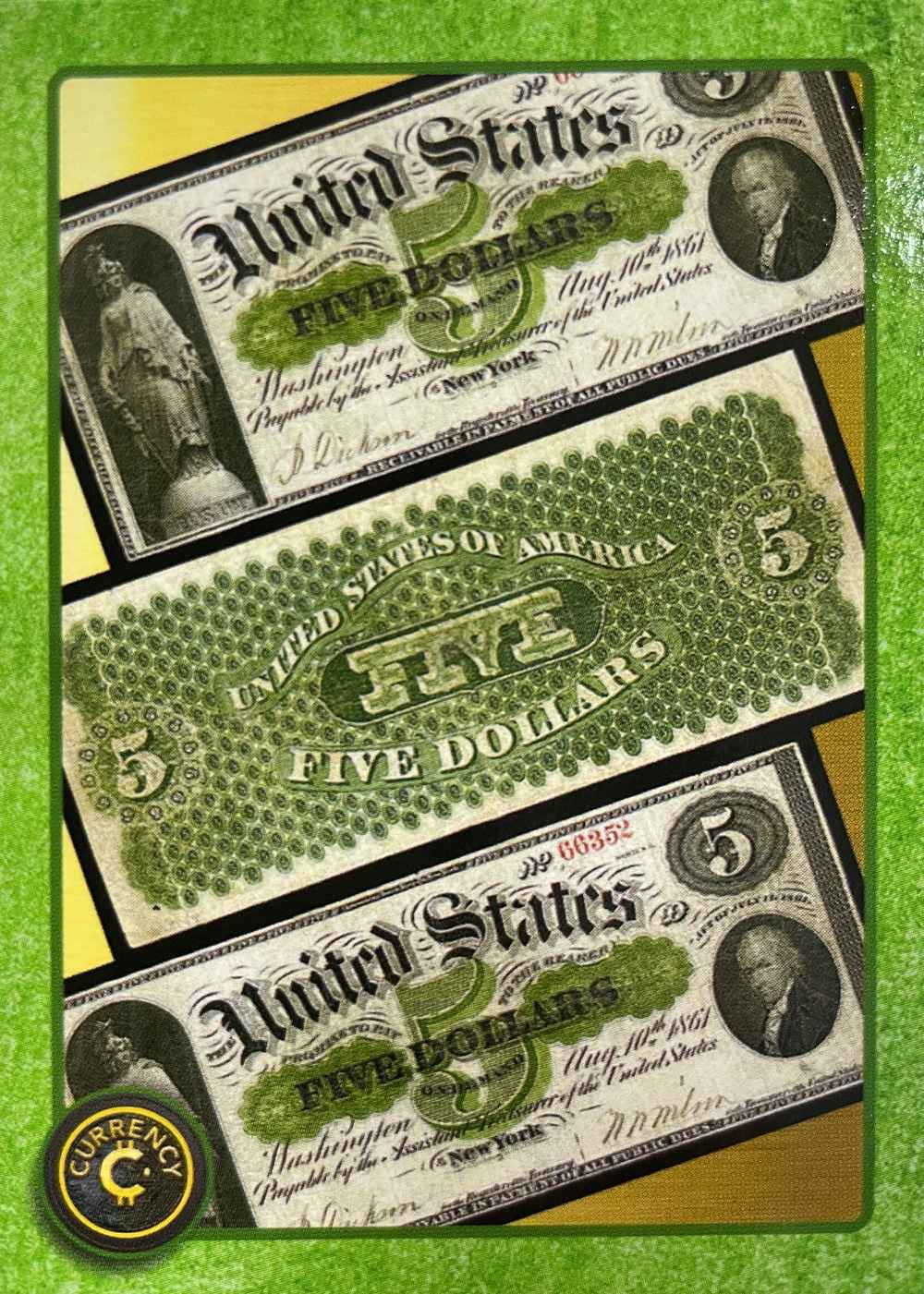 Greenback card front