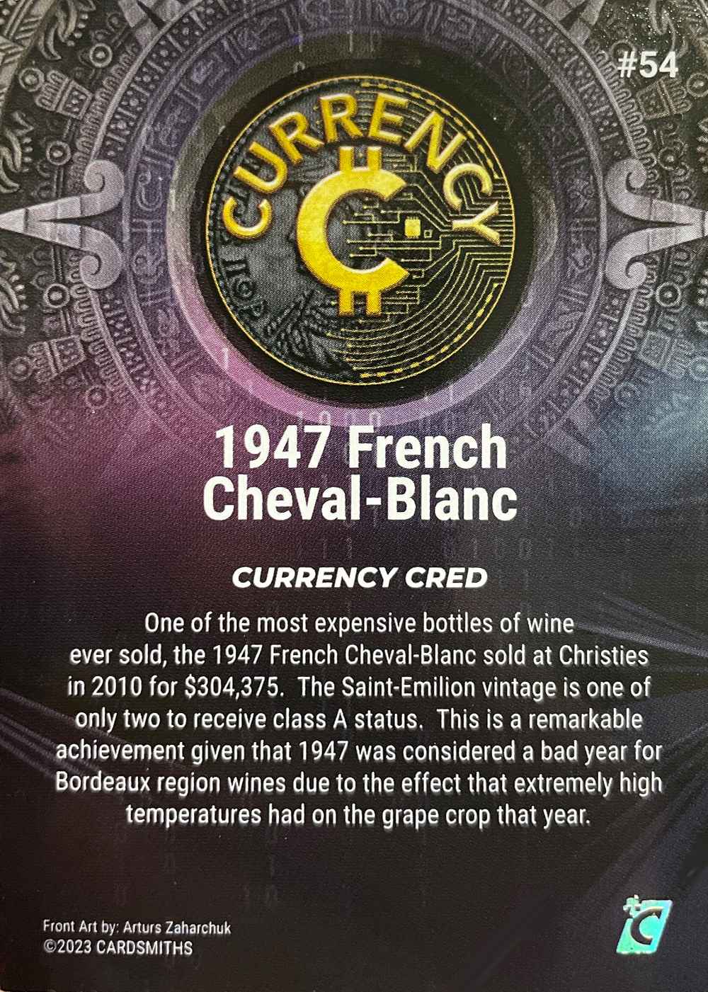 1947 French Cheval-Blanc (Base) card back
