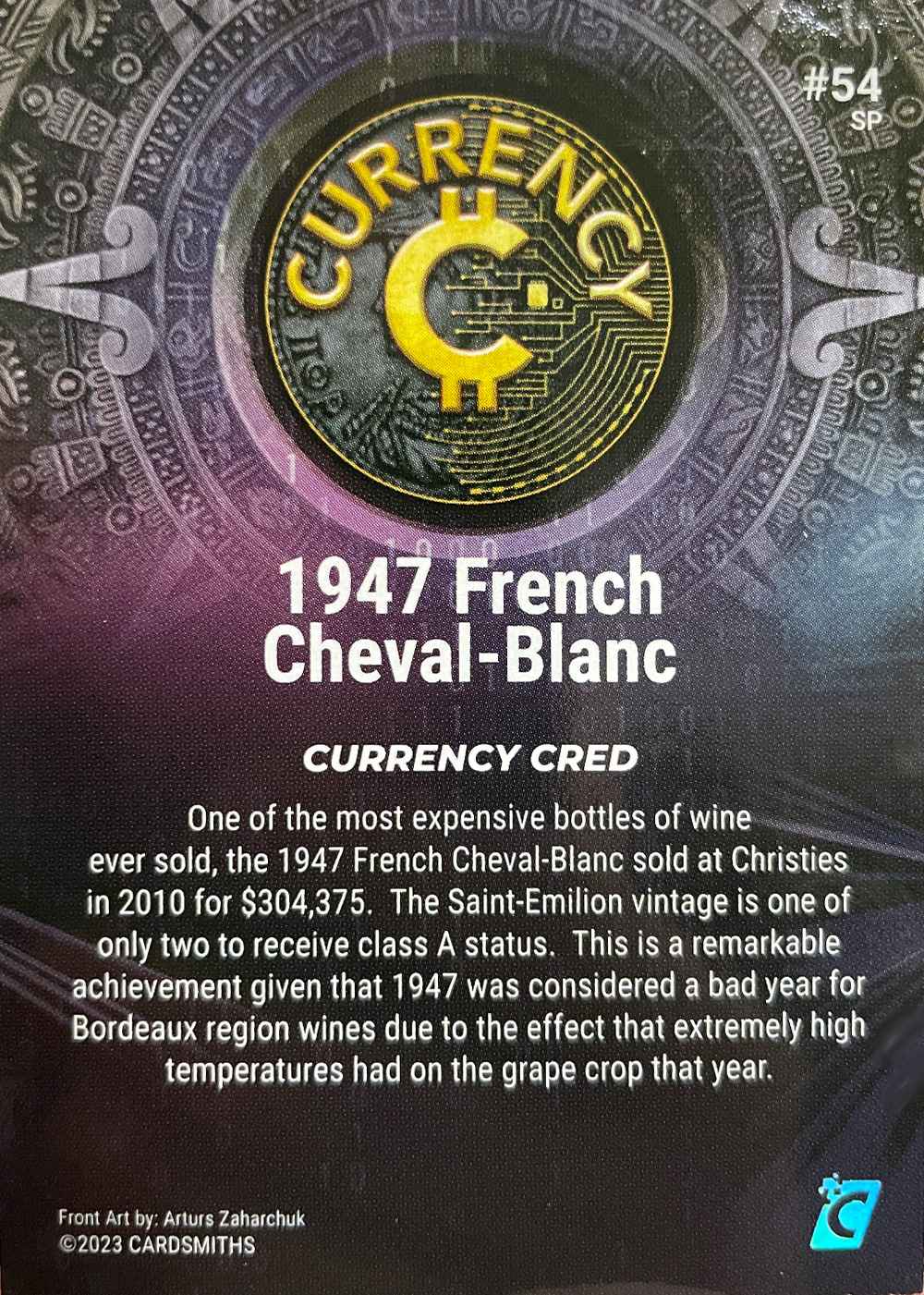 1947 French Cheval-Blanc (Base) card back