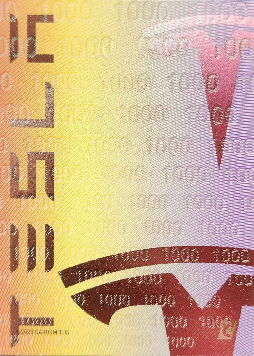 Elon Musk (1000) (Cold Foil) card back