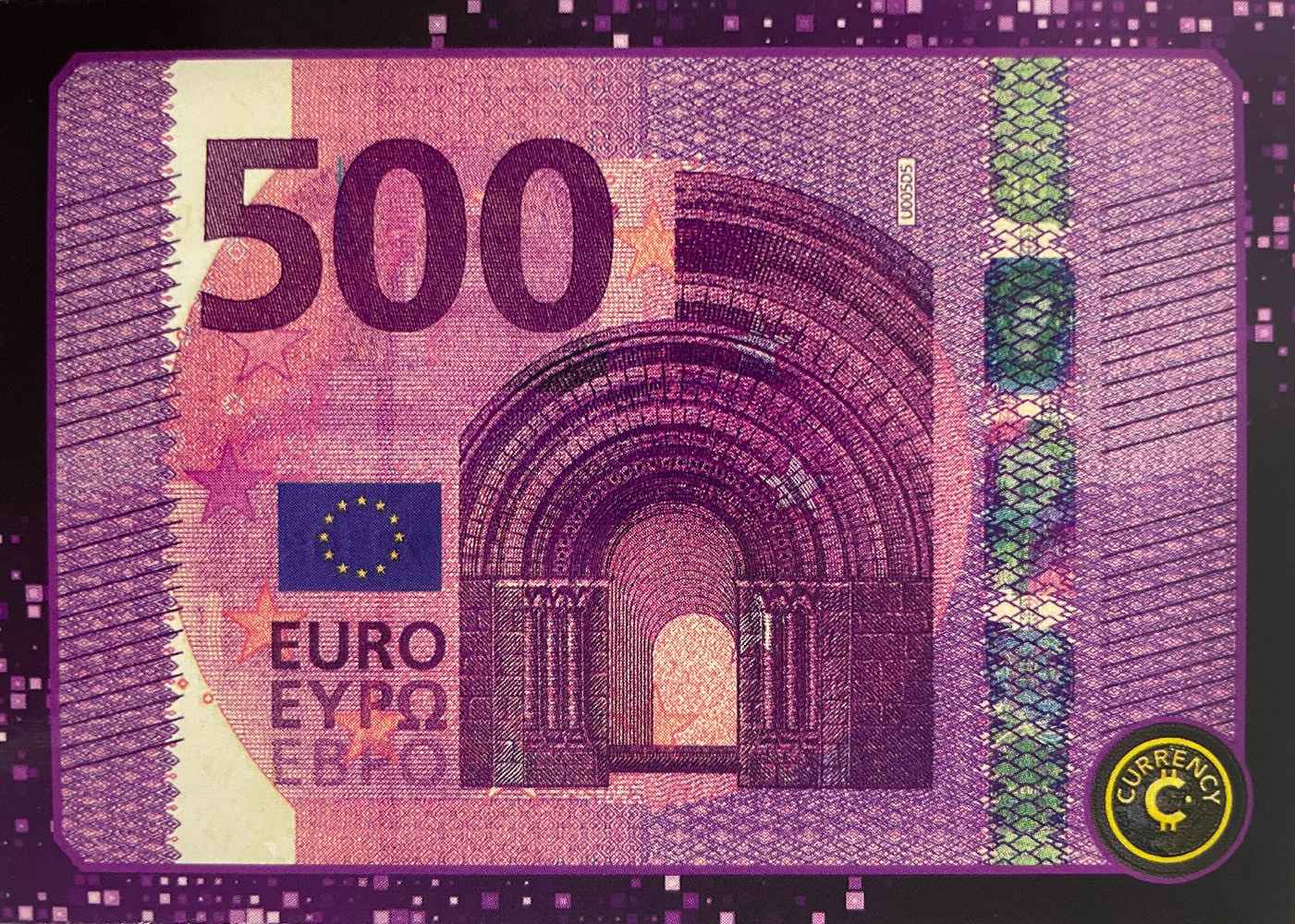 $500 European Central Bank Note card front
