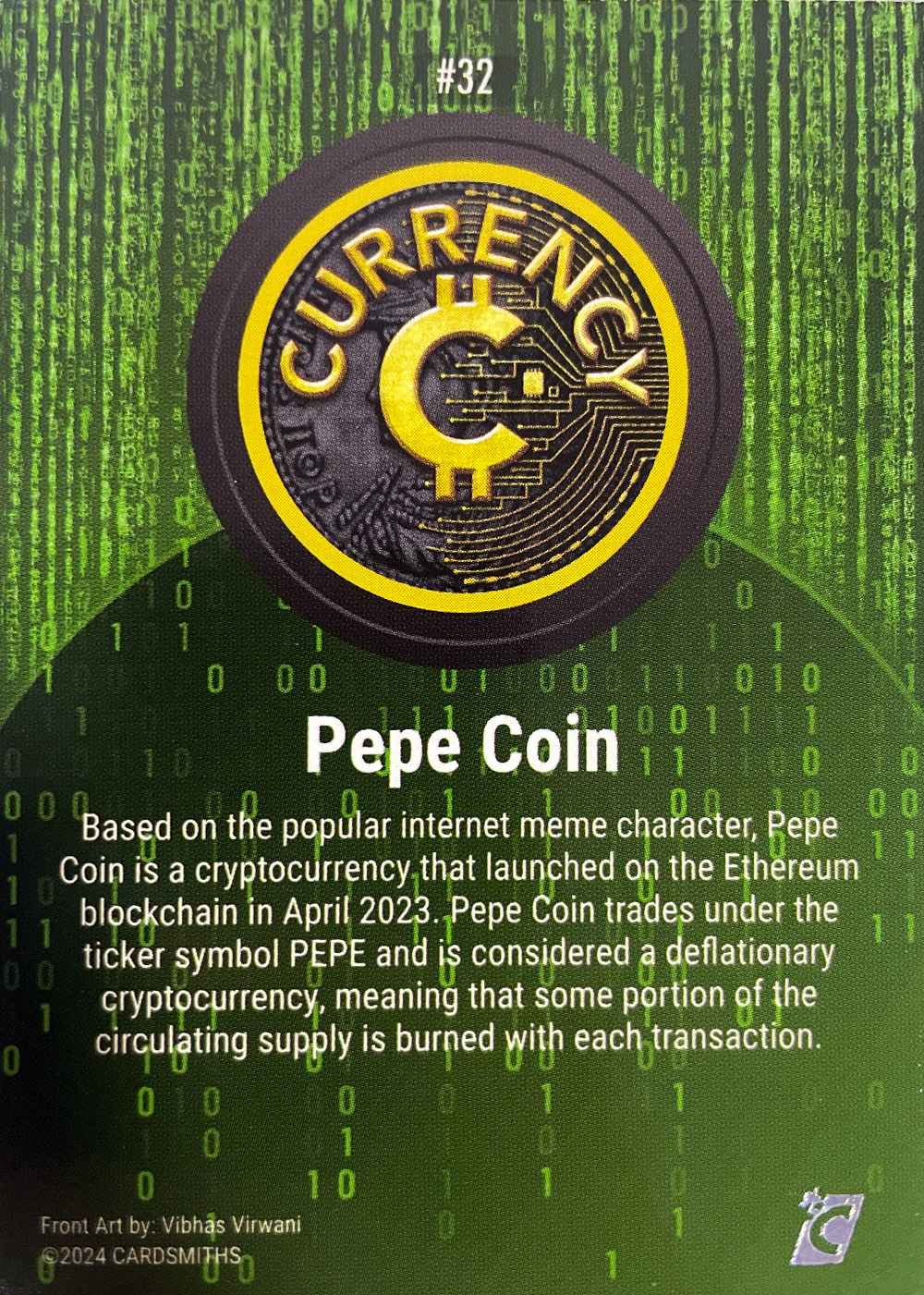 Pepe Coin (Base) card back