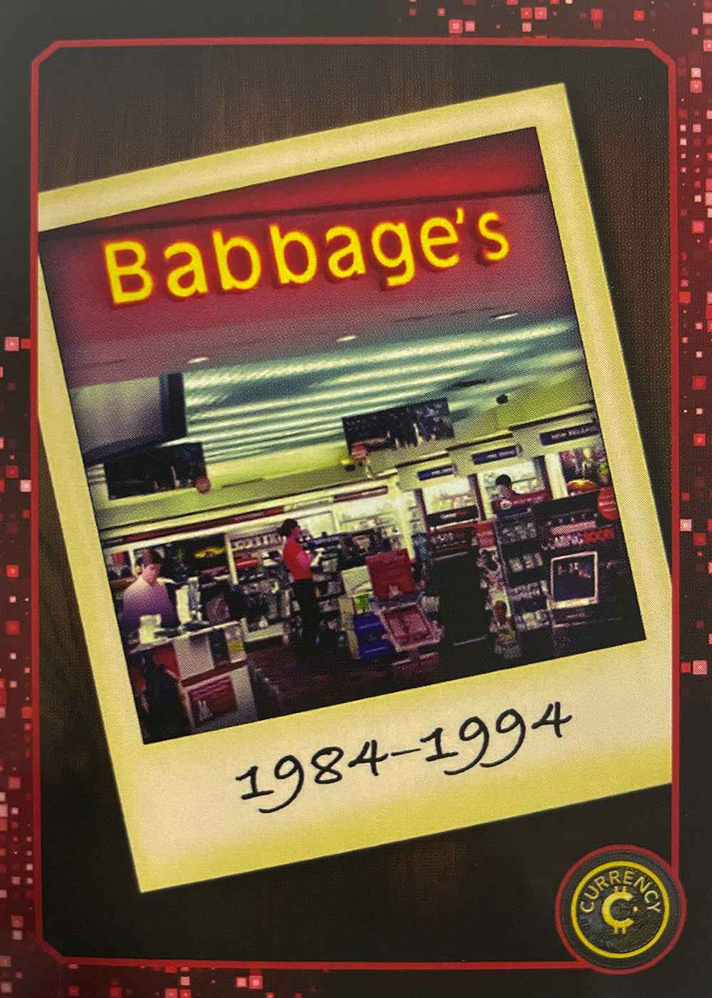 Babbage's card front