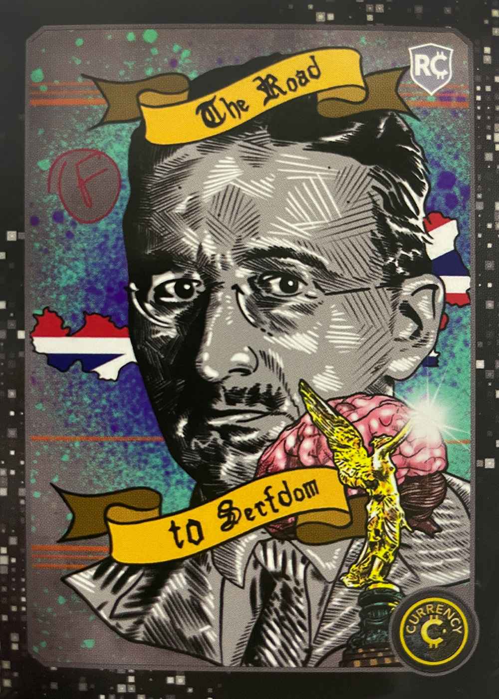 Friedrich Hayek card front