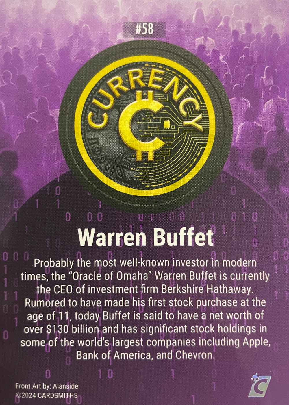 Warren Buffet (Base) card back