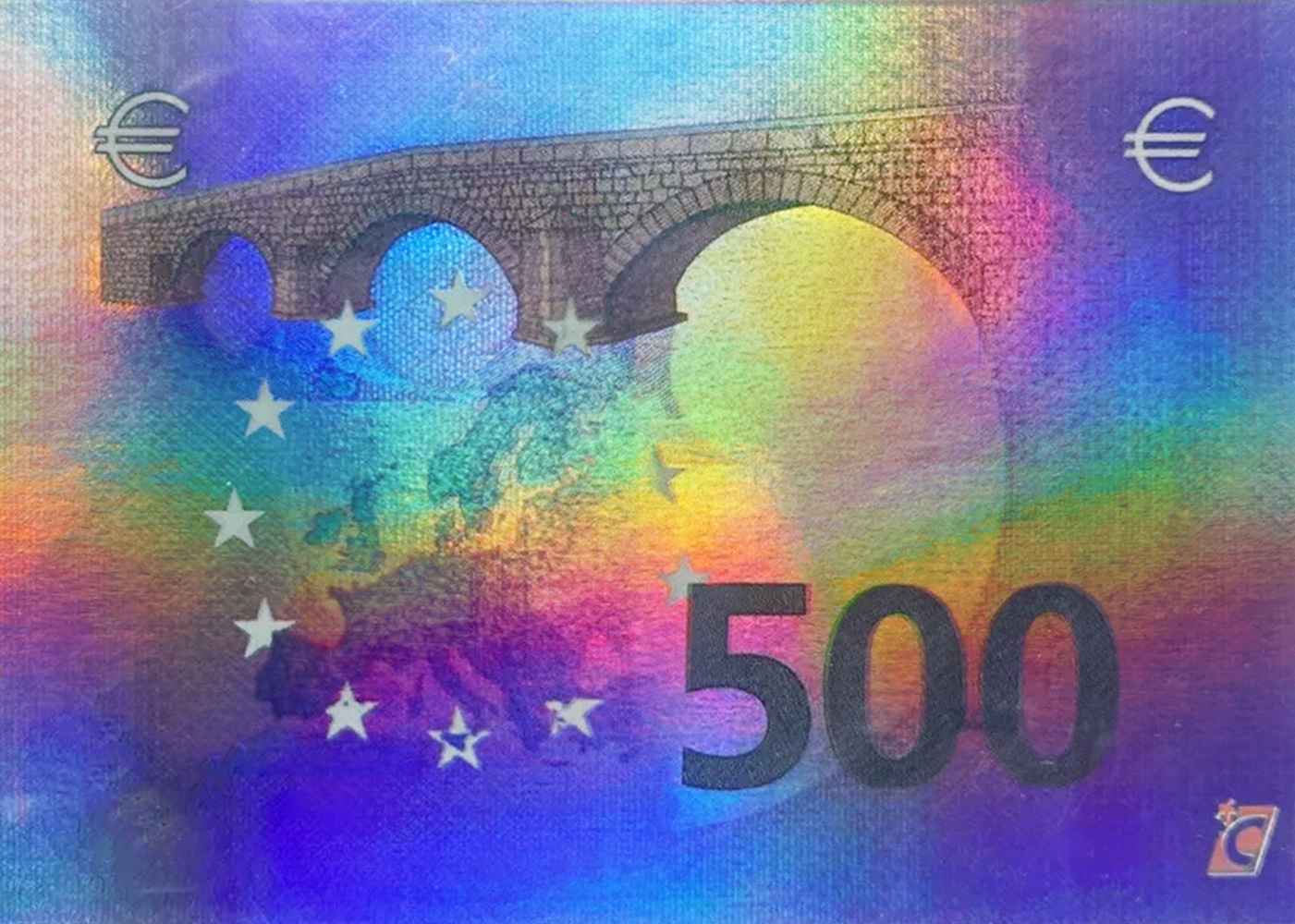 500 € (Double-Sided Holo Foil) card back