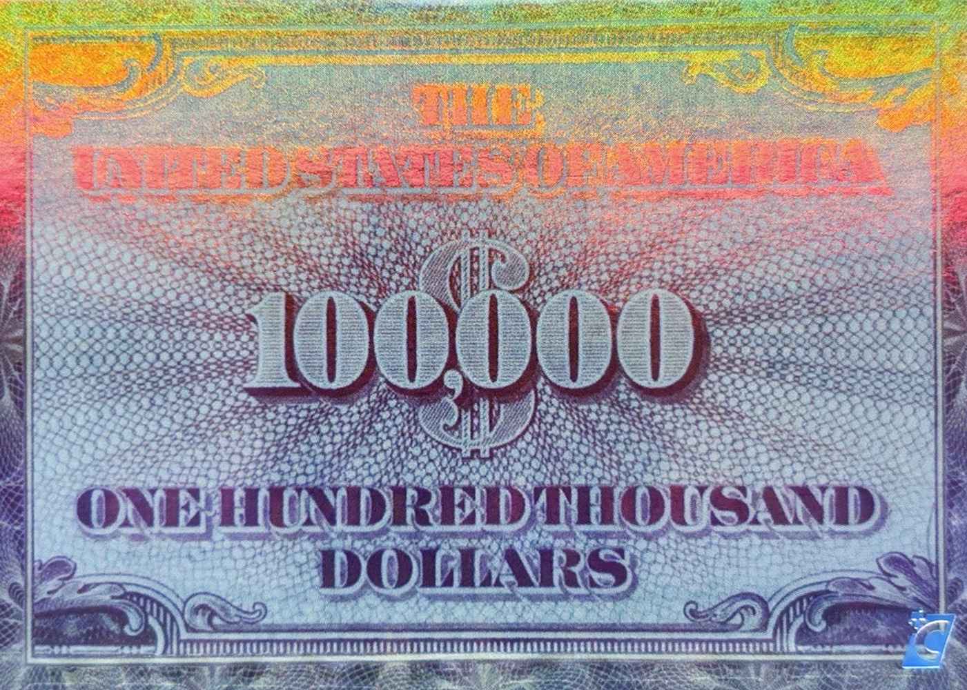 100K $ (Double-Sided Holo Foil) card back