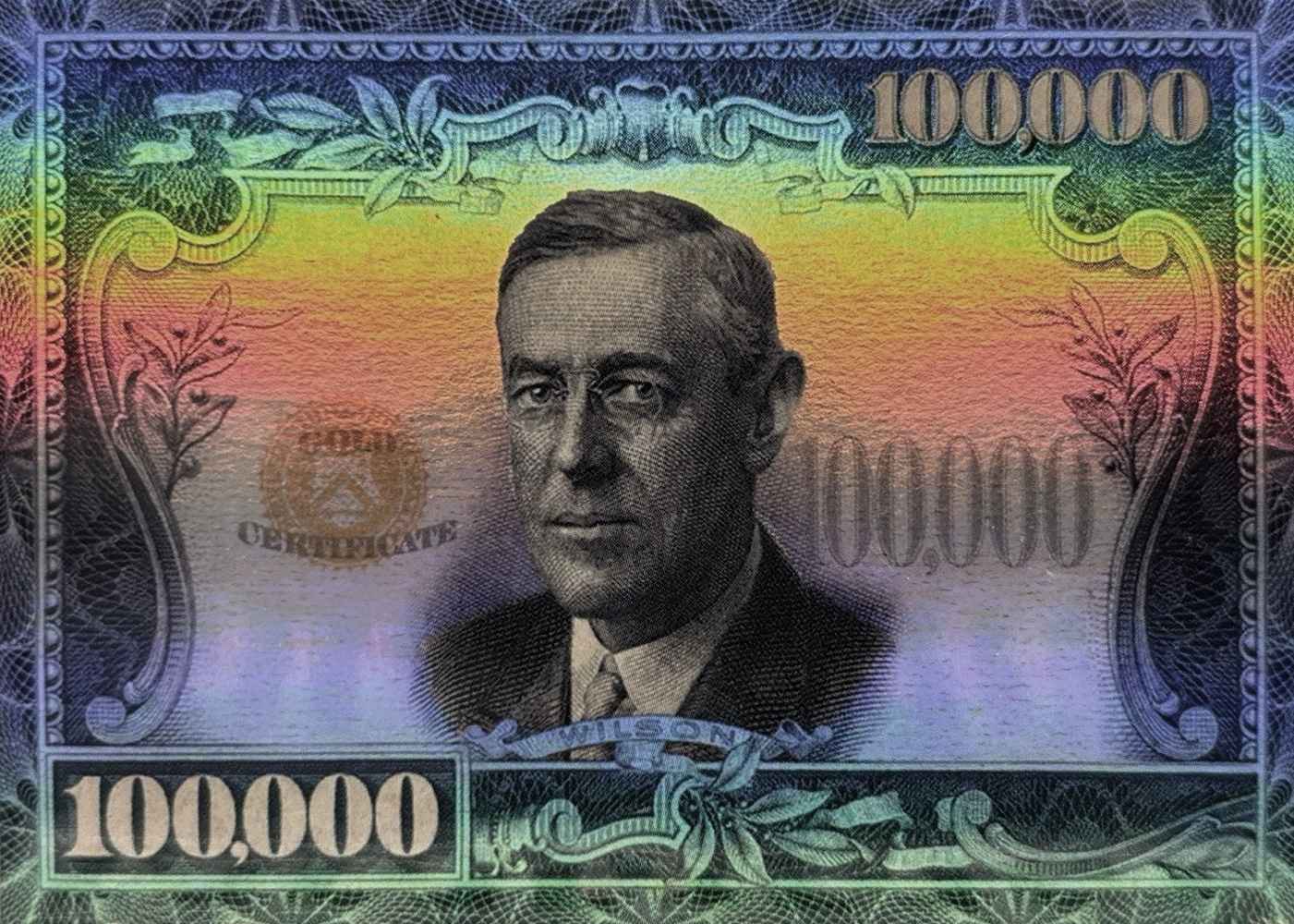 100K $ card front