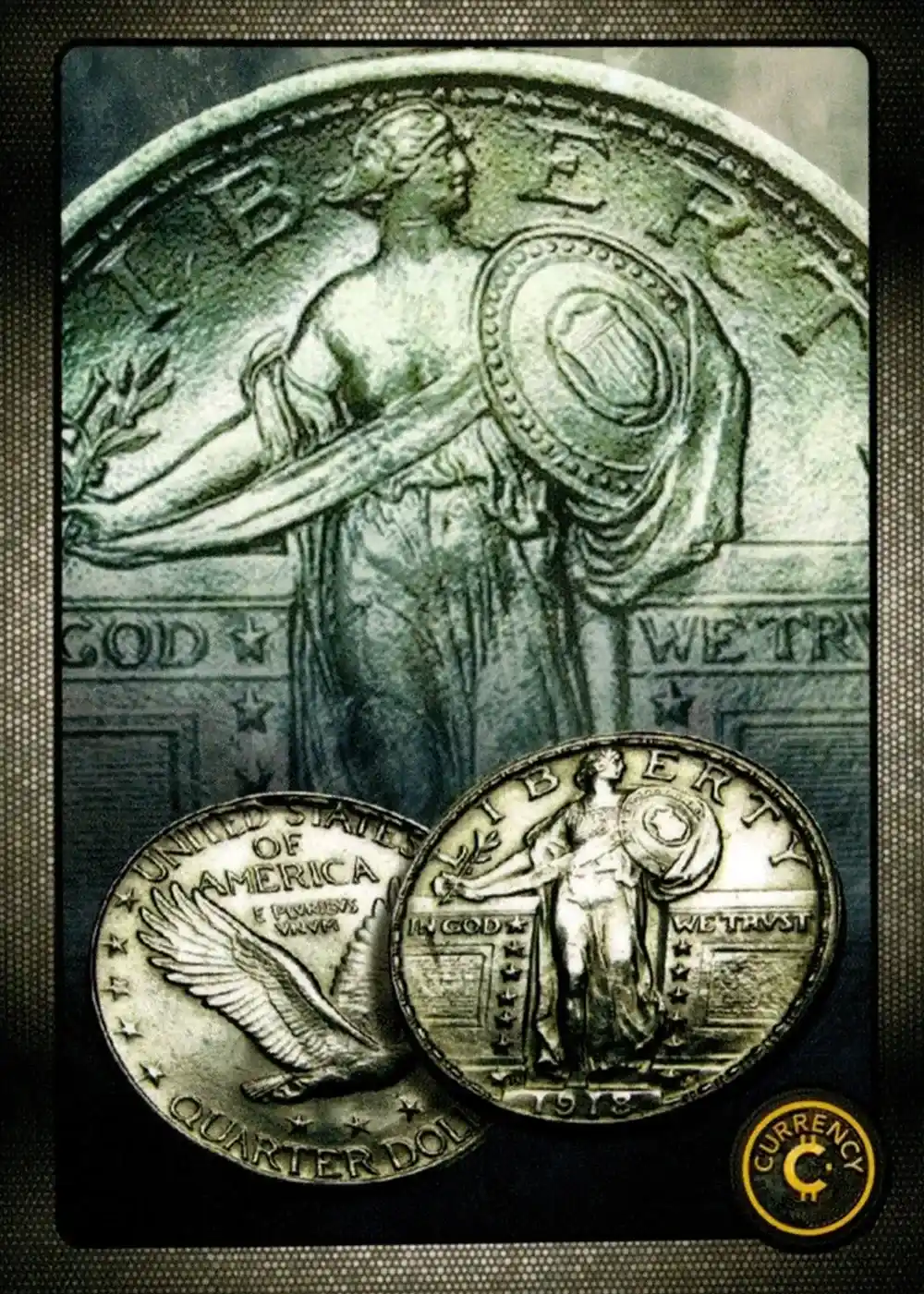 Standing Liberty Quarter card front