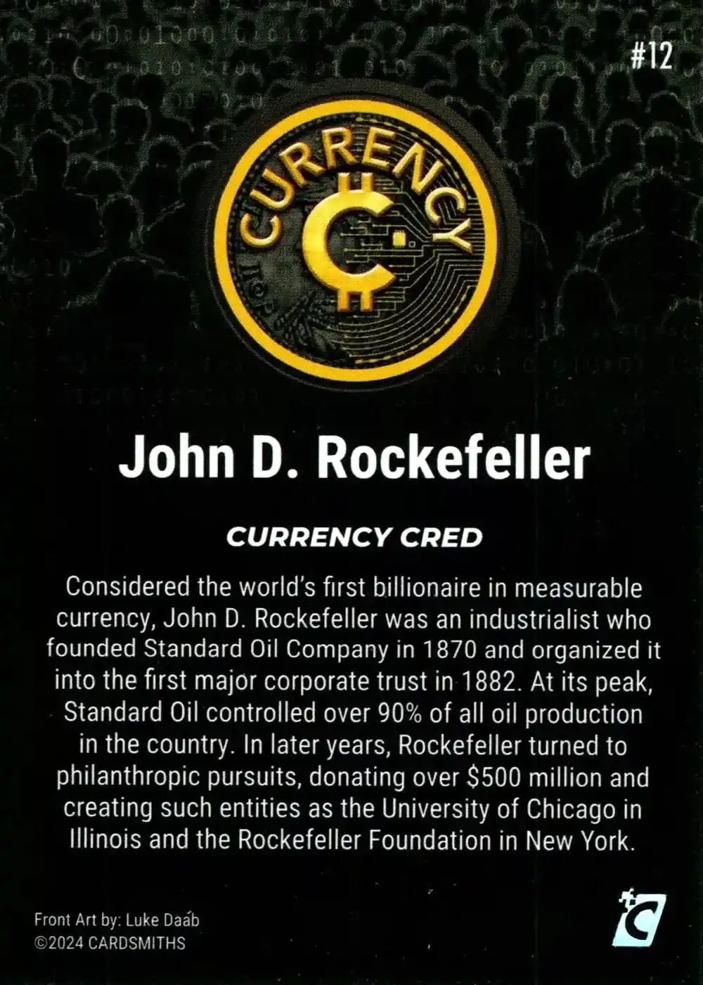 John D. Rockefeller (Base) card back
