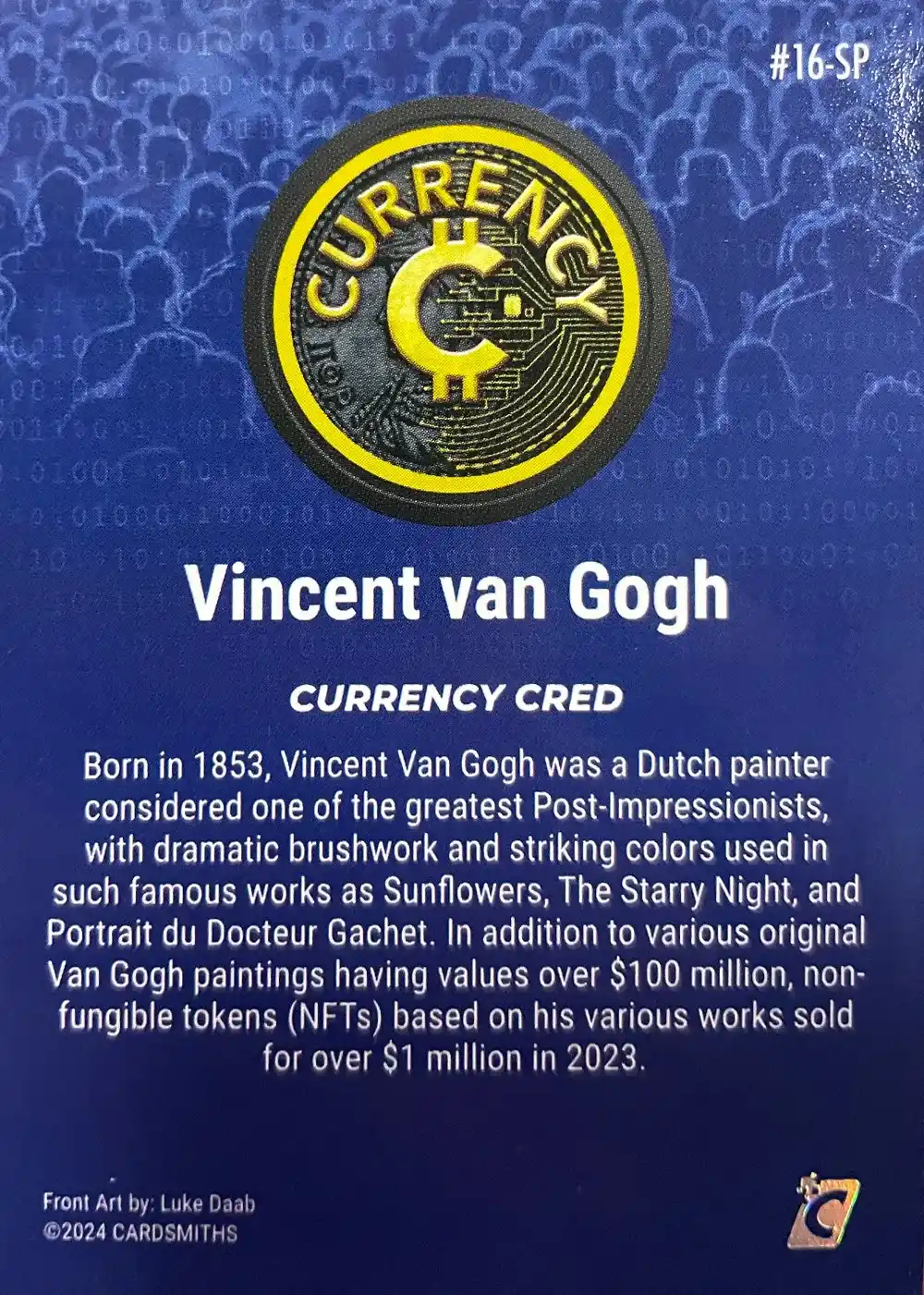 Vincent Van Gogh (Base) card back